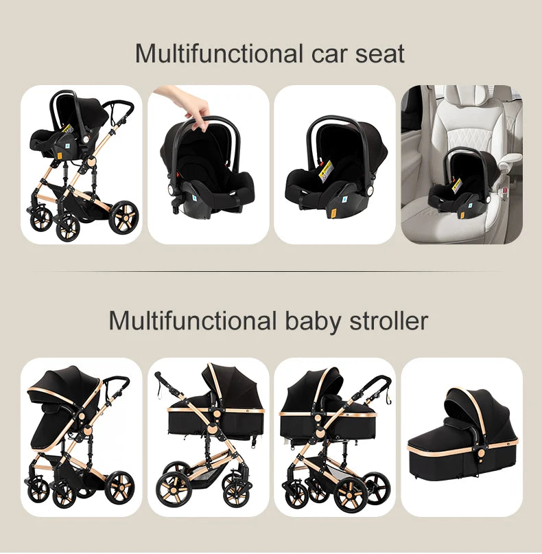 Stroller 3 in 1 Baby Stroller Baby Carriage Baby Cars lightweight baby strollers Baby car seat baby pram one hand fold stroller