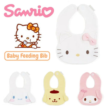Sanrio Hello Kitty Baby Feeding Bib Cute Melody Infants Saliva Towel Cartoon Soft Cotton Burp Cloth Newborn Toddler Kids Bibs