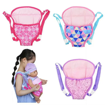 Dolls Out Going Carry Bag Backpack Strap Newborn Clothes Accessories Baby Doll Portable Toy Carrier Front Storage Birthday Gift