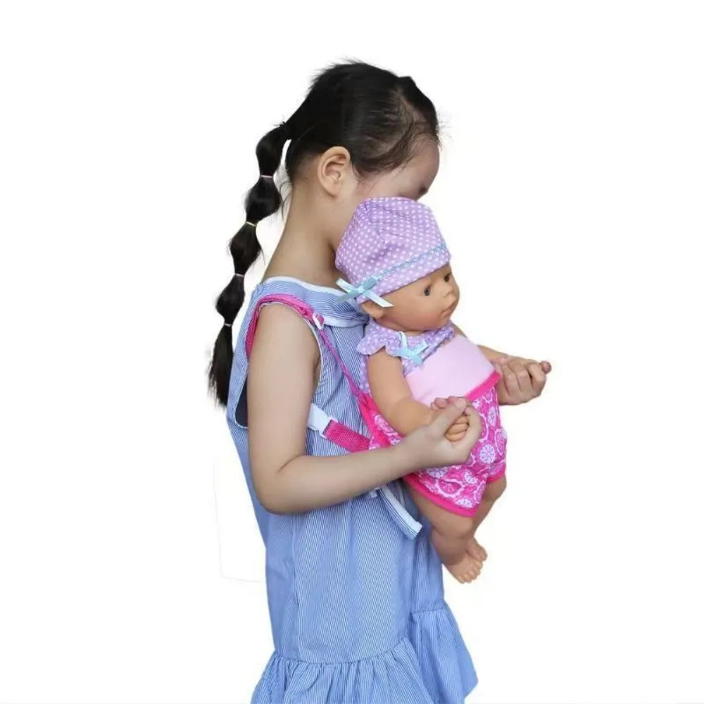 Dolls Out Going Carry Bag Backpack Strap Newborn Clothes Accessories Baby Doll Portable Toy Carrier Front Storage Birthday Gift